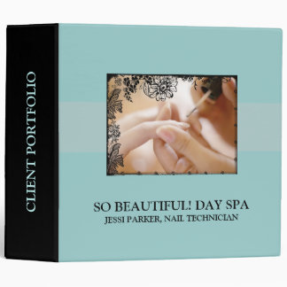 Nail Technician or Nail Salon Client Portfolio 3 Ring Binder