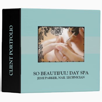 Nail Technician Or Nail Salon Client Portfolio 3 Ring Binder by lifethroughalens at Zazzle