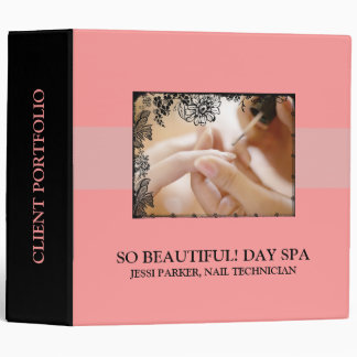 Nail Technician or Nail Salon Client Portfolio Binder