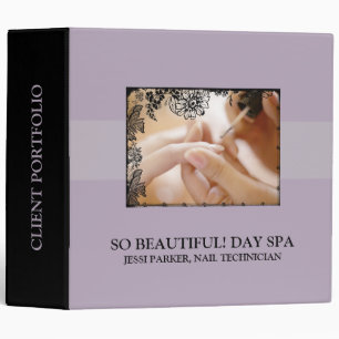 Nail Technician or Nail Salon Client Portfolio Binder