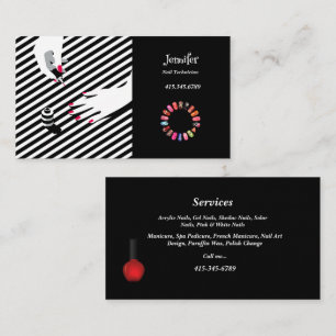 Nail Technician Polish Nails  Business Card