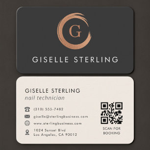 Nail Technician QR Code Business Card