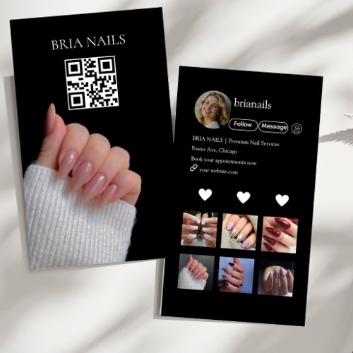 Nail Technician QR Code  Business Card