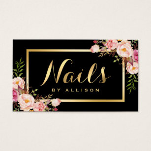 nail salon business cards