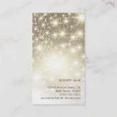 Nail Technician - Shiny Gold Sparkles Business Card (Back)