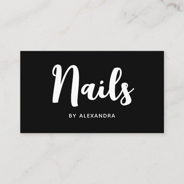 Nail Technician Tech Artist QR Code Social Media Business Card (Front)