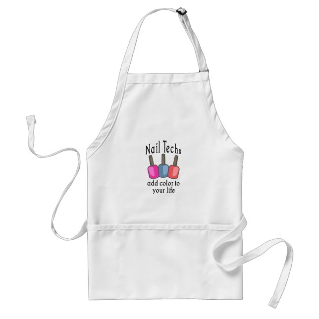 NAIL TECHS ADD COLOR ADULT APRON (Front)