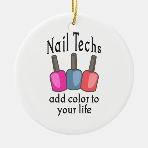 NAIL TECHS ADD COLOR CERAMIC ORNAMENT