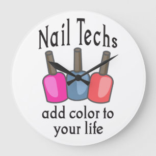Nail Techs Large Clock