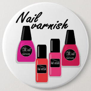 Nail varnish nail polish cartoon pink red coral il button