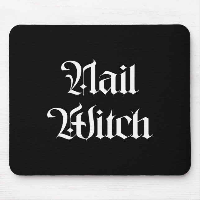 Nail Witch Manicurist Halloween Nail Tech  Mouse Pad (Front)