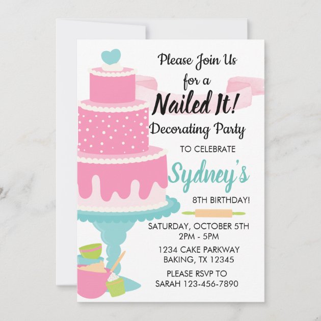 Happy Birthday celebration invitation card or greeting card design with cake.  Royalty-Free Stock Image - Storyblocks