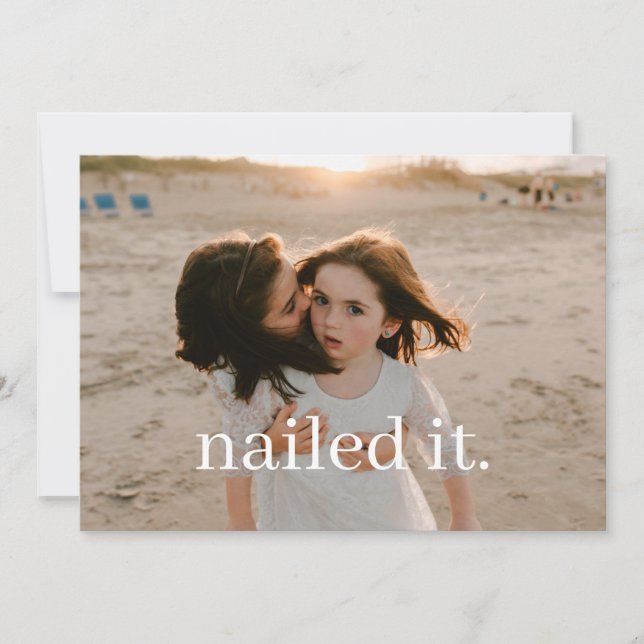 Nailed It Funny Outtake Holiday Card (Front)