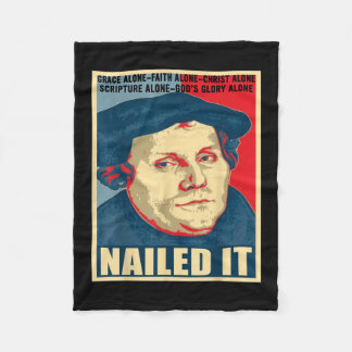 Nailed It Protestant Reformation Day Martin Luther Fleece Blanket