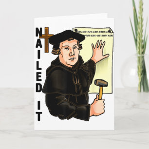 Nailed It Reformation Day Martin Luther Lutheranis Card