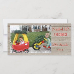 Nailed it? Snowflake Overlay Holiday Photo Card
