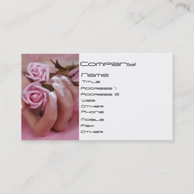 Nailpolish, lacquer business card (Front)