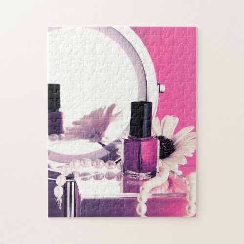 Nails and Beauty makeup and cosmetic photo Jigsaw Puzzle