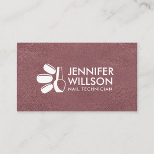 Nails and Nail polish logo Appointment  Business C Card
