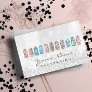 Nails Art Glitter Metallic Glam Pink Silver Gray Business Card