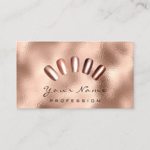 Nails Art Glitter Skinny Rose Gold  Manicure Metal Business Card