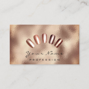 Nails Art Glitter Skinny Rose Gold  Manicure Metal Business Card
