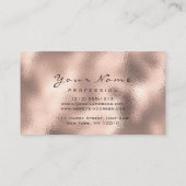 Nails Art Glitter Skinny Rose Gold  Manicure Spark Business Card (Back)