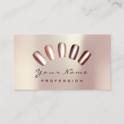 Nails Art Glitter Skinny Rose Manicure Pedicure Business Card