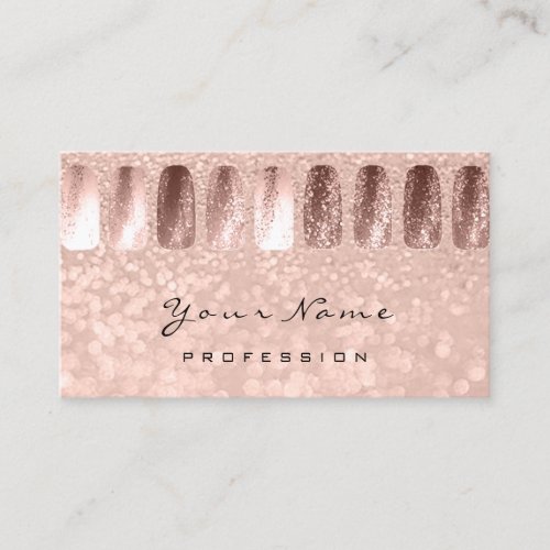 Nails Art Manicure Glitter Skinny Pink Rose1 Business Card