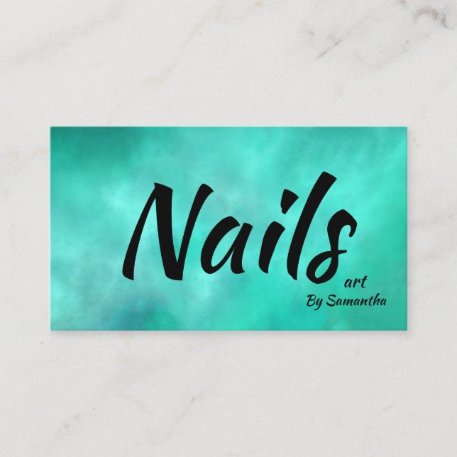 Nails Art Modern Beauty Business Card (Front)
