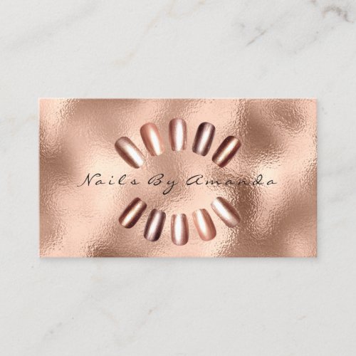 Nails Artist Makeup  Rose Glass Appointment Card