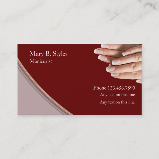 Nails Beauty Business Cards (Front)