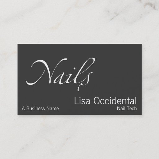 Customizable Nails Business Cards
