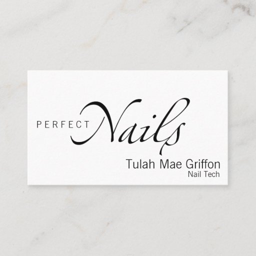 Customizable Nails Business Card