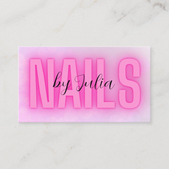 Nails by Business Card (Front)