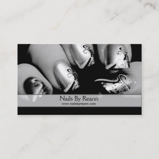 Customizable Nails By Reann Business Card Template