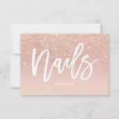 Nails certificate typography blush rose gold (Front)