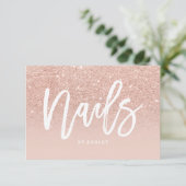 Nails certificate typography blush rose gold (Standing Front)
