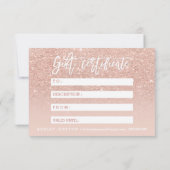 Nails certificate typography blush rose gold (Back)