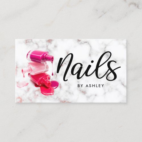 Nails Chic Marble Business Card