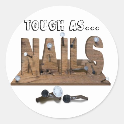 NAILS CLASSIC ROUND STICKER