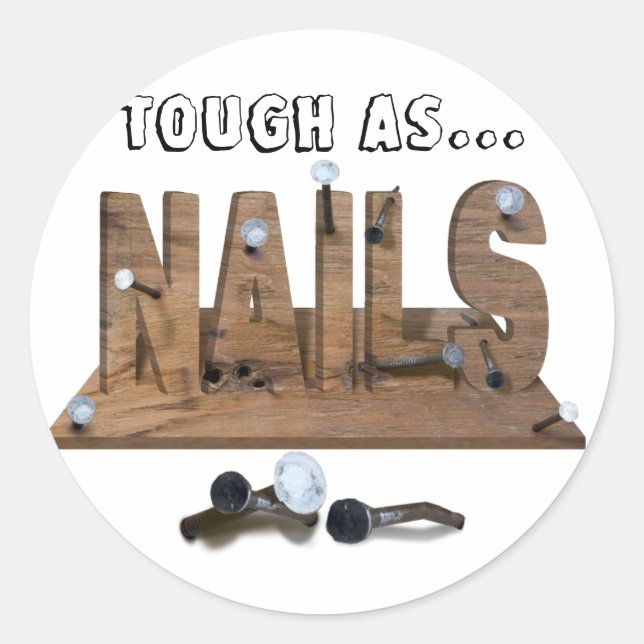 NAILS CLASSIC ROUND STICKER (Front)