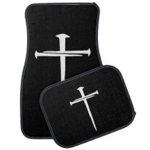 Nails Cross Black White Modern Christian