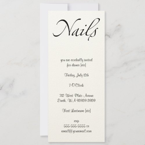 Nails Invitation