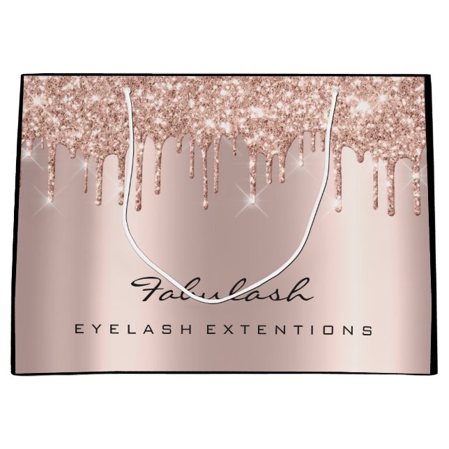 Nails Lashes Sparkly Drips Makeup  Beauty Bridal Large Gift Bag (Front)