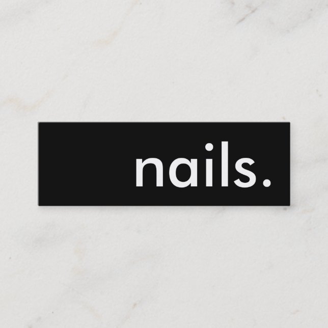 nails. loyalty punch card (Front)