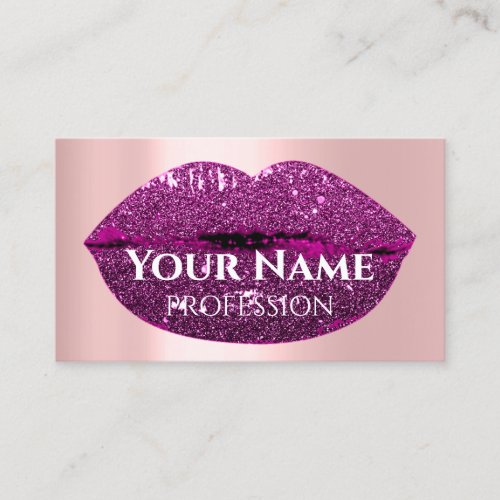 Nails Makeup Artist Rose Drips Kiss Lips Berry VIP Business Card