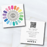 Nails Manicure Pedicure Beauty Nail Artist Logo Square Business Card