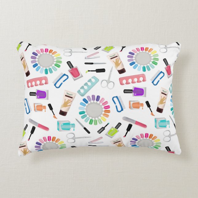 Nails Manicure Pedicure Beauty Salon  Accent Pillow (Front)