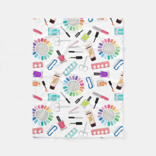 Nails Manicure Pedicure Beauty Salon Fleece Blanket